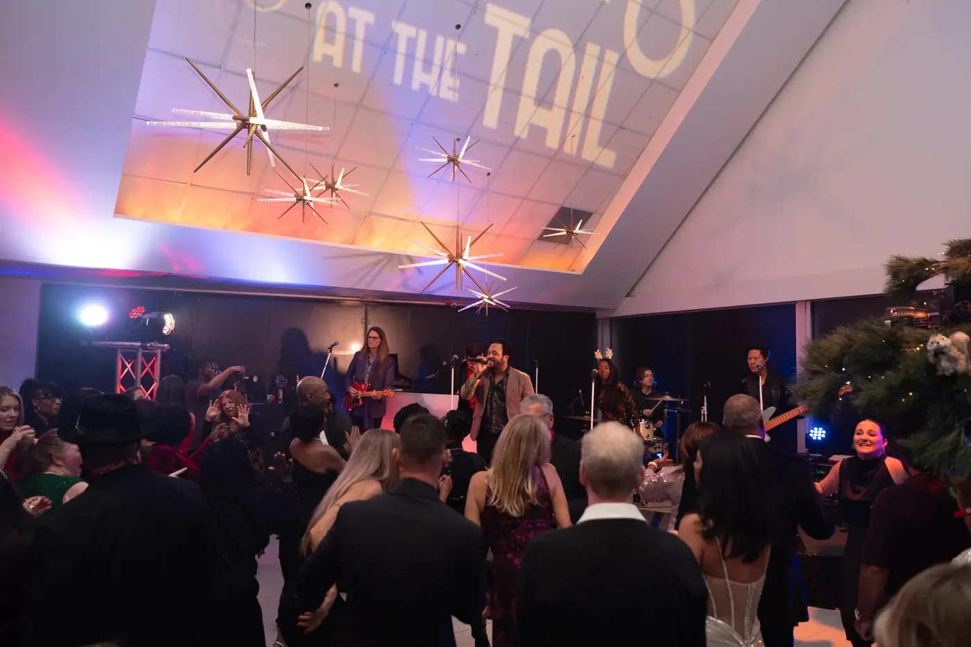 Full dance floor under the marquee