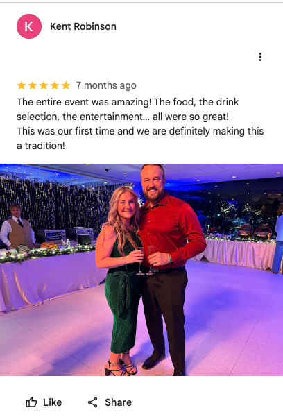5-star Google review by Kent Robinson: first time and we are definitely making this a tradition